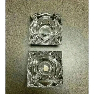 Crystal PartyLite Quad Prism votive candle holders
